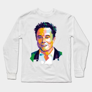 Elon Musk Popart Uncurve Long Sleeve T-Shirt